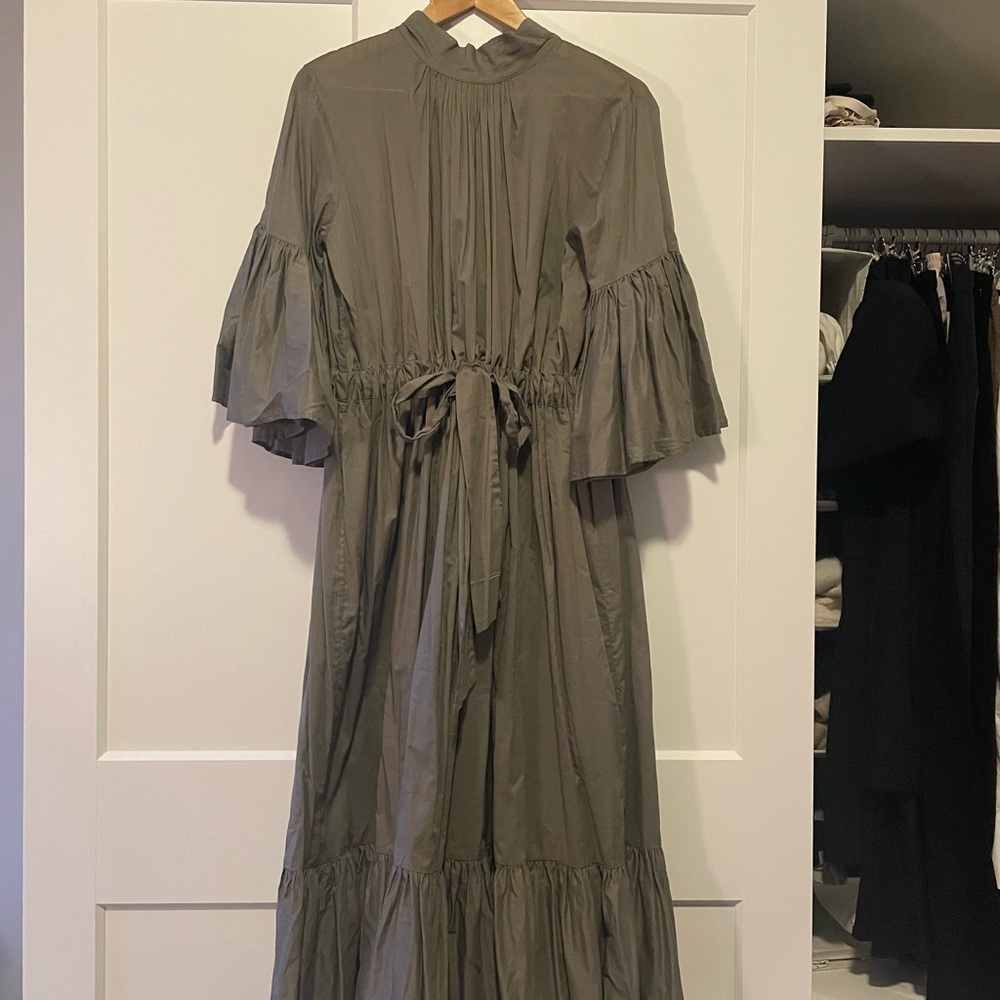 Mahsa Sage Green Midi Dress